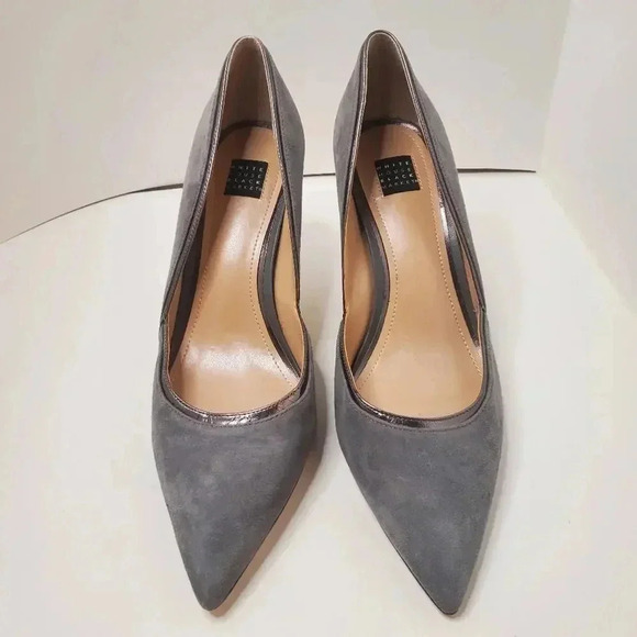 WHBM Metallic-Trim Suede Pumps size 9.5 - Picture 3 of 9